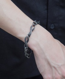 Chikashitsu +（チカシツプラス）の「【Chikashitsu +】wave chain bracelet / 【チカシツプラス】ウェーブチェーンアンティークブレスレット（ブレスレット）」