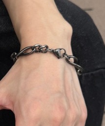 Chikashitsu +（チカシツプラス）の「【Chikashitsu +】wave chain bracelet / 【チカシツプラス】ウェーブチェーンアンティークブレスレット（ブレスレット）」