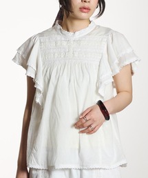 SLEEVE FRILL BLOUSE
