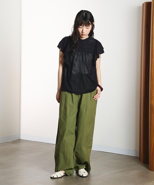ROSE BUD(ローズバッド)の「SLEEVE FRILL BLOUSE(シャツ/ブラウス・レディース・ホワイト/ブラック/ライトピンク・ONE SIZE)」の20枚目の写真
