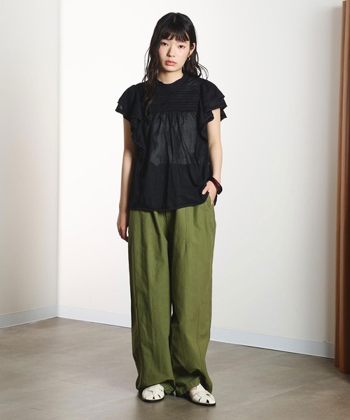 ROSE BUD(ローズバッド)の「SLEEVE FRILL BLOUSE(シャツ/ブラウス・レディース・ホワイト/ブラック/ライトピンク・ONE SIZE)」の21枚目の写真