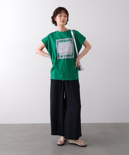 Bou Jeloud(ブージュルード)の「リラックスセミワイドパンツ(その他パンツ・レディース・テラコッタ/ベージュ/ブラック・FREE)」の4枚目の写真