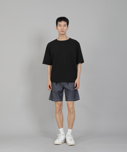SAINTCREW(セントクルー)の「無地Rネック5部半袖TシャツRHR-896ブラック(Tシャツ/カットソー・メンズ・その他・MEDIUM/LARGE/XX-LARGE/XXXX-LARGE/XXX-LARGE/X-LARGE)」の10枚目の写真