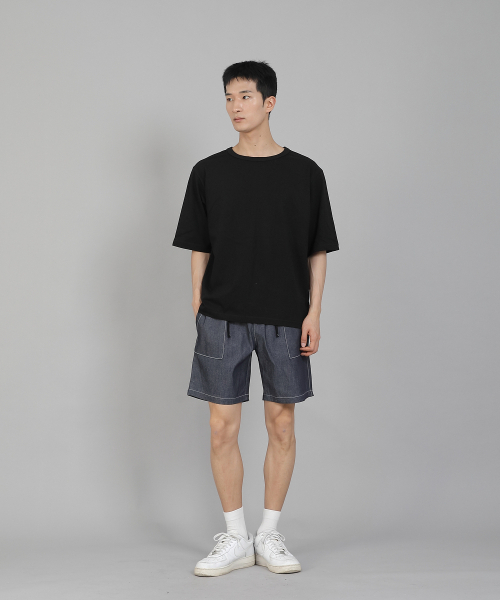 SAINTCREW(セントクルー)の「無地Rネック5部半袖TシャツRHR-896ブラック(Tシャツ/カットソー・メンズ・その他・MEDIUM/LARGE/XX-LARGE/XXXX-LARGE/XXX-LARGE/X-LARGE)」の9枚目の写真