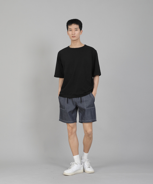 SAINTCREW(セントクルー)の「無地Rネック5部半袖TシャツRHR-896ブラック(Tシャツ/カットソー・メンズ・その他・MEDIUM/LARGE/XX-LARGE/XXXX-LARGE/XXX-LARGE/X-LARGE)」の8枚目の写真