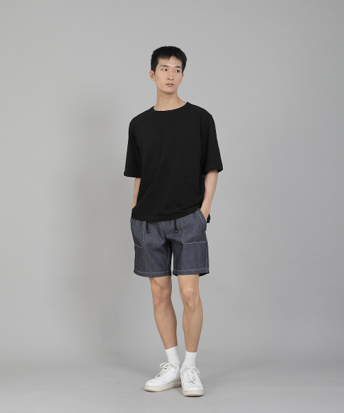 SAINTCREW(セントクルー)の「無地Rネック5部半袖TシャツRHR-896ブラック(Tシャツ/カットソー・メンズ・その他・MEDIUM/LARGE/XX-LARGE/XXXX-LARGE/XXX-LARGE/X-LARGE)」の7枚目の写真