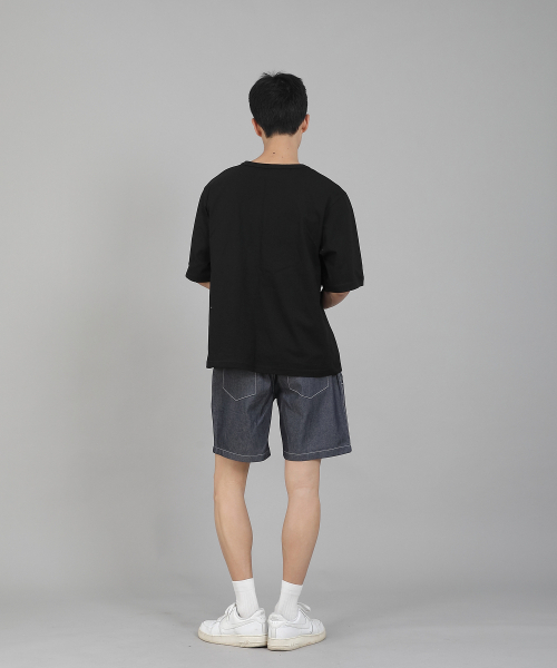 SAINTCREW(セントクルー)の「無地Rネック5部半袖TシャツRHR-896ブラック(Tシャツ/カットソー・メンズ・その他・MEDIUM/LARGE/XX-LARGE/XXXX-LARGE/XXX-LARGE/X-LARGE)」の5枚目の写真