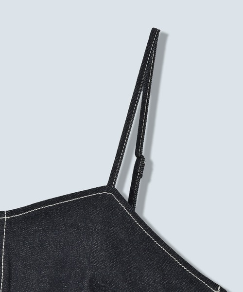 OMMO(オーエムエムオー)の「ASYMME FOLD DESIGN BUSTIER(キャミソール・レディース・ネイビー/オフホワイト・36/38)」の18枚目の写真