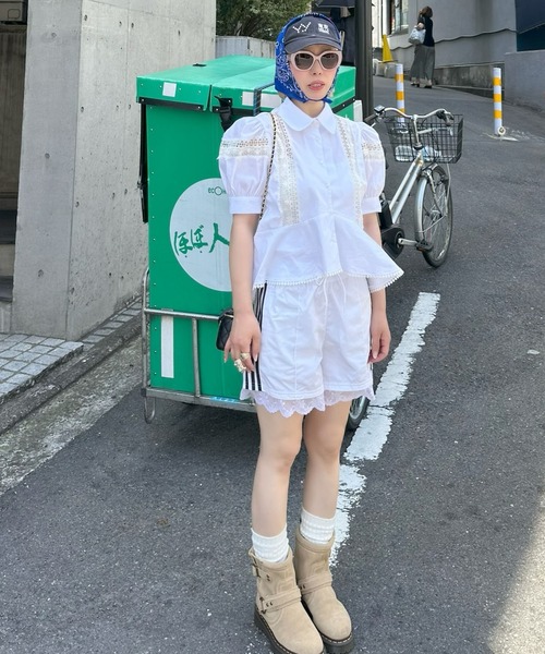 Alley Tokyo(アリートーキョー)の「パワショルペプラムレースブラウス(シャツ/ブラウス・レディース・オフホワイト・FREE)」の20枚目の写真