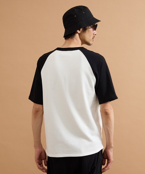40ct&525(フォーティーカラッツアンドゴーニーゴ)の「カレッジ風TKラグラン配色ミニ裏毛T(Tシャツ/カットソー・メンズ・ブラック系4・03/02)」の7枚目の写真