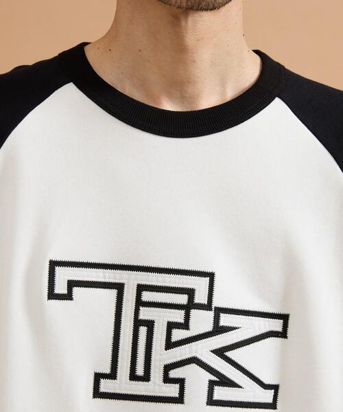 40ct&525(フォーティーカラッツアンドゴーニーゴ)の「カレッジ風TKラグラン配色ミニ裏毛T(Tシャツ/カットソー・メンズ・ブラック系4・03/02)」の8枚目の写真