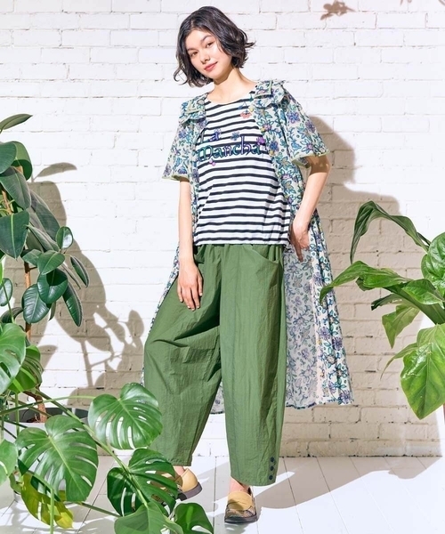 Jocomomola(ホコモモラ)の「Verano en La Mancha フラワープリントワンピース(ワンピース・レディース・ネイビー/アイボリー・40)」の10枚目の写真
