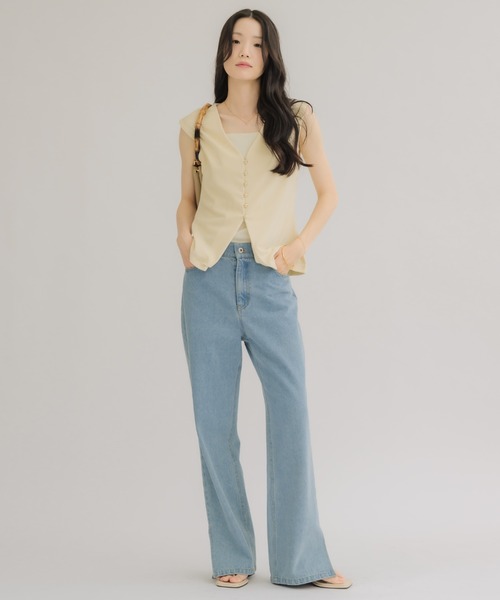 NEUNA(ヌナ)の「【快適さと上品さを両立◎】ジョーゼットボタンベスト(ベスト・レディース・ブラウン/ブラック/アイボリー・FREE)」の9枚目の写真