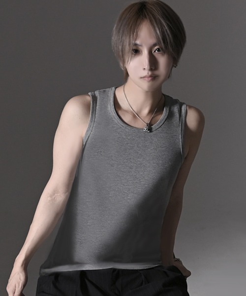BENUSTA(ベヌスタ)の「『BENUSTA/ベヌスタ』無地スリーブレス タンクトップ【GC】(タンクトップ・メンズ・グレー/ブラック/ホワイト・L/XL/M)」の22枚目の写真