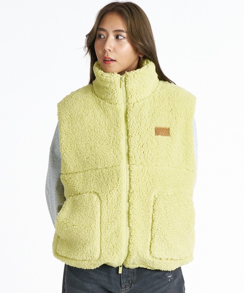 ROXY(ロキシー)の「ROXY/ロキシー ボアベスト RJK264039(ベスト・レディース・キナリ/チャコールグレー/ライム/ライトブルー・M)」の3枚目の写真