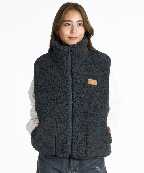 ROXY(ロキシー)の「ROXY/ロキシー ボアベスト RJK264039(ベスト・レディース・キナリ/チャコールグレー/ライム/ライトブルー・M)」の5枚目の写真