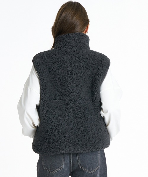 ROXY(ロキシー)の「ROXY/ロキシー ボアベスト RJK264039(ベスト・レディース・キナリ/チャコールグレー/ライム/ライトブルー・M)」の6枚目の写真