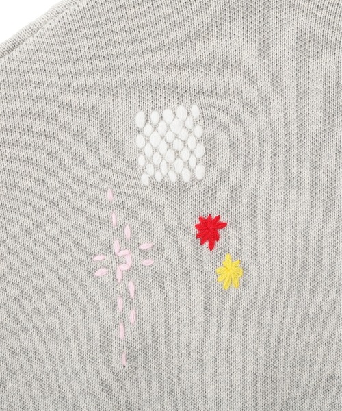 BEAVER(ビーバー)の「B omnivore/ビーオムニボー HAND STITCH CREWNECK KNIT ハンドステッチクルーネックニット(ニット/セーター・メンズ・エメラルド/グレー/ブラック・L/M)」の4枚目の写真