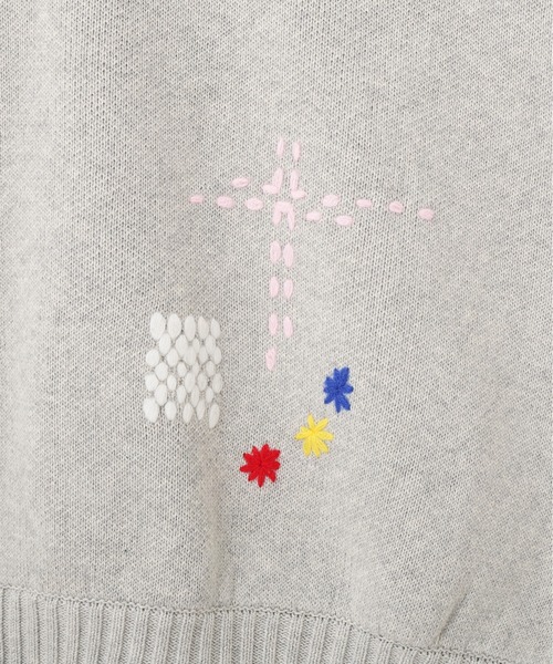 BEAVER(ビーバー)の「B omnivore/ビーオムニボー HAND STITCH CREWNECK KNIT ハンドステッチクルーネックニット(ニット/セーター・メンズ・エメラルド/グレー/ブラック・L/M)」の5枚目の写真