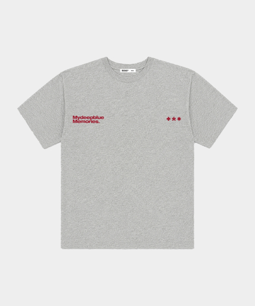 mydeepbluememories(マイディープブルーメモリーズ)の「Mm Symbol Logo T-Shirts (GREY / BURGUNDY)(Tシャツ/カットソー・レディース・ミックスグレー・SMALL/MEDIUM/LARGE)」の8枚目の写真