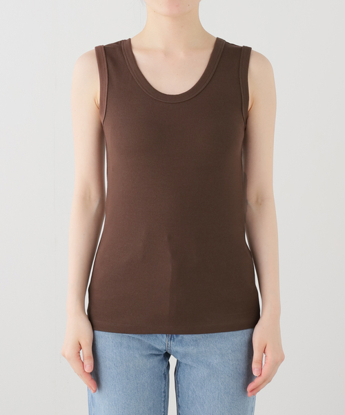 IENA(イエナ)の「《追加2/UVカット》テレコストレッチフレンチノースリーブ(Tシャツ/カットソー・レディース・ベージュ/ブラウン/レッド・FREE)」の17枚目の写真
