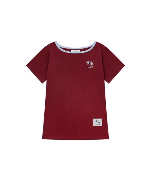 COIRIS（コイリス）の「[ワンショルダー] ローラスモールロゴワンショルダー半袖Tシャツ (13カラー)（Tシャツ/カットソー・レディース・ブルー/グリーン/バーガンディー/ホワイト/イエロー/グレー系/ブラック系/ブルー系/ブラウン/レッド/ブラック/カーキ/スカイブルー・FREE）」の13枚目の写真