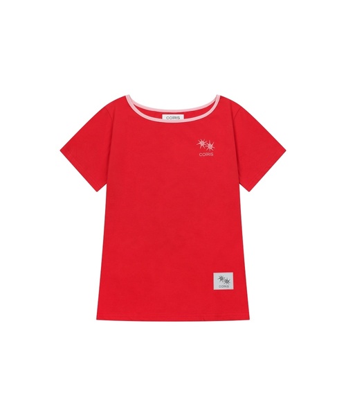 COIRIS（コイリス）の「[ワンショルダー] ローラスモールロゴワンショルダー半袖Tシャツ (13カラー)（Tシャツ/カットソー・レディース・ブルー/グリーン/バーガンディー/ホワイト/イエロー/グレー系/ブラック系/ブルー系/ブラウン/レッド/ブラック/カーキ/スカイブルー・FREE）」の12枚目の写真