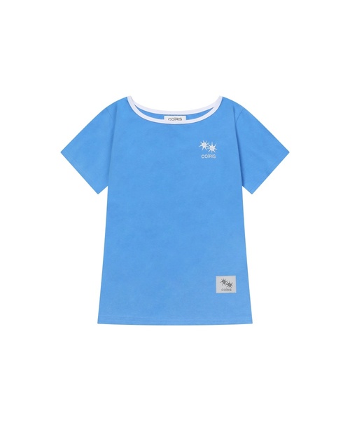 COIRIS（コイリス）の「[ワンショルダー] ローラスモールロゴワンショルダー半袖Tシャツ (13カラー)（Tシャツ/カットソー・レディース・ブルー/グリーン/バーガンディー/ホワイト/イエロー/グレー系/ブラック系/ブルー系/ブラウン/レッド/ブラック/カーキ/スカイブルー・FREE）」の9枚目の写真