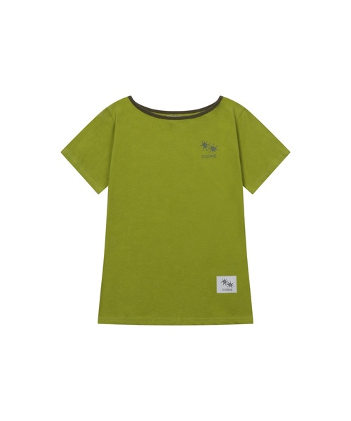 COIRIS（コイリス）の「[ワンショルダー] ローラスモールロゴワンショルダー半袖Tシャツ (13カラー)（Tシャツ/カットソー・レディース・ブルー/グリーン/バーガンディー/ホワイト/イエロー/グレー系/ブラック系/ブルー系/ブラウン/レッド/ブラック/カーキ/スカイブルー・FREE）」の7枚目の写真