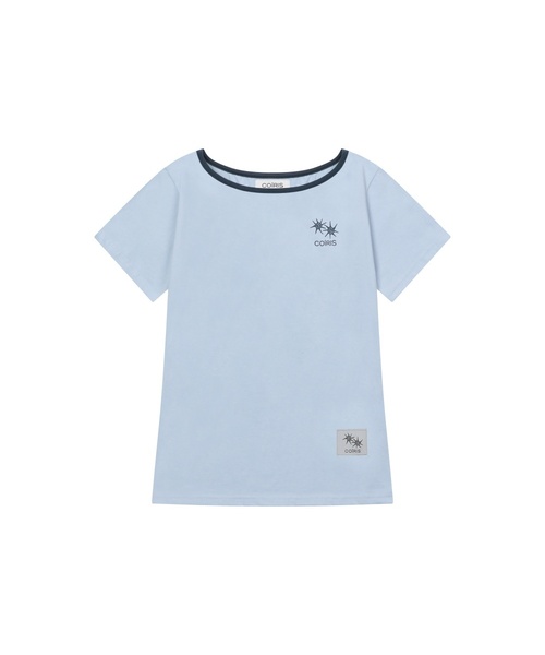 COIRIS（コイリス）の「[ワンショルダー] ローラスモールロゴワンショルダー半袖Tシャツ (13カラー)（Tシャツ/カットソー・レディース・ブルー/グリーン/バーガンディー/ホワイト/イエロー/グレー系/ブラック系/ブルー系/ブラウン/レッド/ブラック/カーキ/スカイブルー・FREE）」の8枚目の写真