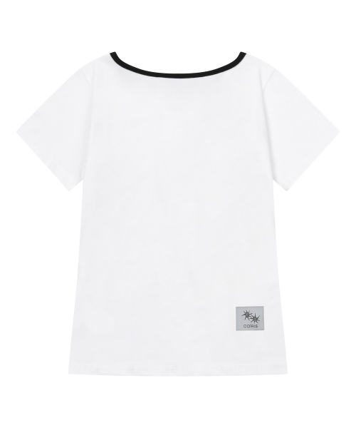 COIRIS（コイリス）の「[ワンショルダー] ローラスモールロゴワンショルダー半袖Tシャツ (13カラー)（Tシャツ/カットソー・レディース・ブルー/グリーン/バーガンディー/ホワイト/イエロー/グレー系/ブラック系/ブルー系/ブラウン/レッド/ブラック/カーキ/スカイブルー・FREE）」の15枚目の写真