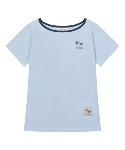 COIRIS（コイリス）の「[ワンショルダー] ローラスモールロゴワンショルダー半袖Tシャツ (13カラー)（Tシャツ/カットソー・レディース・ブルー/グリーン/バーガンディー/ホワイト/イエロー/グレー系/ブラック系/ブルー系/ブラウン/レッド/ブラック/カーキ/スカイブルー・FREE）」の18枚目の写真