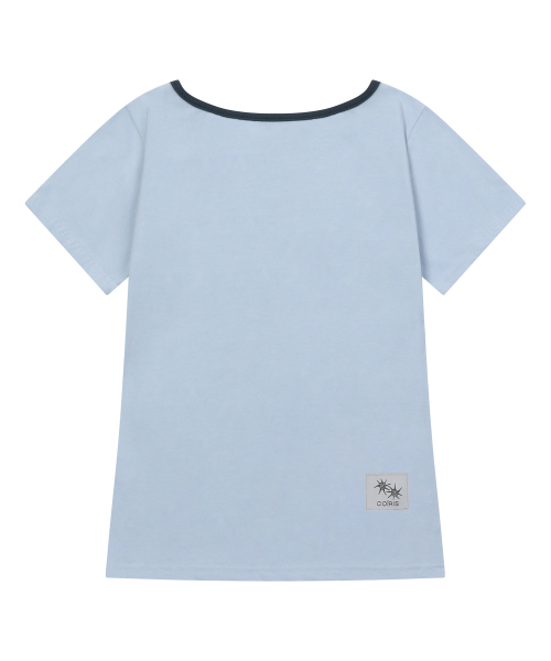 COIRIS（コイリス）の「[ワンショルダー] ローラスモールロゴワンショルダー半袖Tシャツ (13カラー)（Tシャツ/カットソー・レディース・ブルー/グリーン/バーガンディー/ホワイト/イエロー/グレー系/ブラック系/ブルー系/ブラウン/レッド/ブラック/カーキ/スカイブルー・FREE）」の19枚目の写真