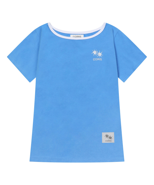 COIRIS（コイリス）の「[ワンショルダー] ローラスモールロゴワンショルダー半袖Tシャツ (13カラー)（Tシャツ/カットソー・レディース・ブルー/グリーン/バーガンディー/ホワイト/イエロー/グレー系/ブラック系/ブルー系/ブラウン/レッド/ブラック/カーキ/スカイブルー・FREE）」の20枚目の写真