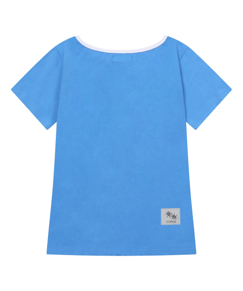 COIRIS（コイリス）の「[ワンショルダー] ローラスモールロゴワンショルダー半袖Tシャツ (13カラー)（Tシャツ/カットソー・レディース・ブルー/グリーン/バーガンディー/ホワイト/イエロー/グレー系/ブラック系/ブルー系/ブラウン/レッド/ブラック/カーキ/スカイブルー・FREE）」の21枚目の写真