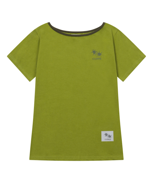 COIRIS（コイリス）の「[ワンショルダー] ローラスモールロゴワンショルダー半袖Tシャツ (13カラー)（Tシャツ/カットソー・レディース・ブルー/グリーン/バーガンディー/ホワイト/イエロー/グレー系/ブラック系/ブルー系/ブラウン/レッド/ブラック/カーキ/スカイブルー・FREE）」の22枚目の写真