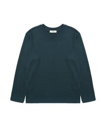 男性ニットクルーネックTシャツ(ダークグリーン)