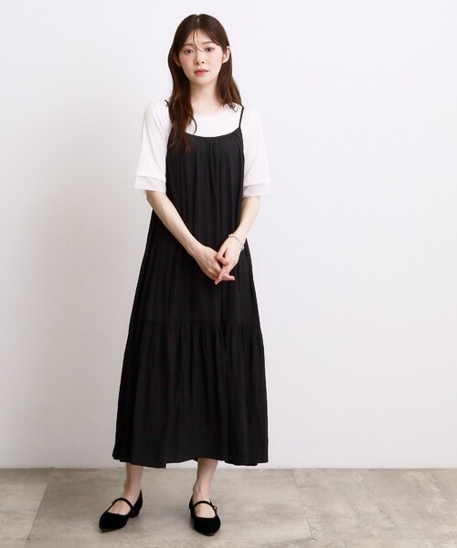 grove(グローブ)の「ティアードキャミワンピース(ワンピース・レディース・ブラック/カーキ・03/02/04/05/01)」の5枚目の写真