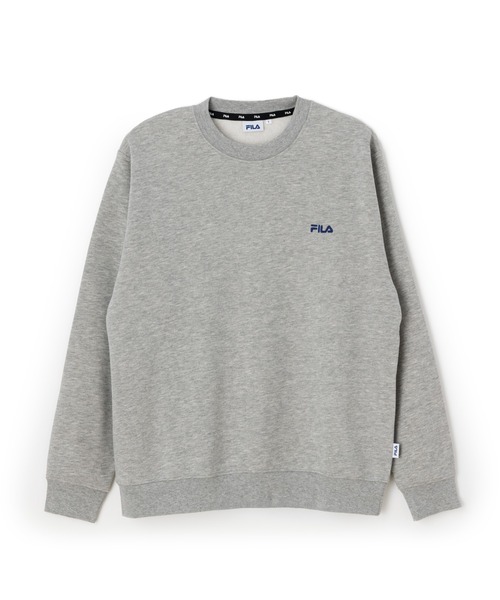 FILA（フィラ）の「LINEAR LOGO SWEAT SHIRT / リニアロゴ　グラフィックスウェットシャツ（スウェット・メンズ・グレー/ネイビー/ブラック・XL/L/M）」の2枚目の写真