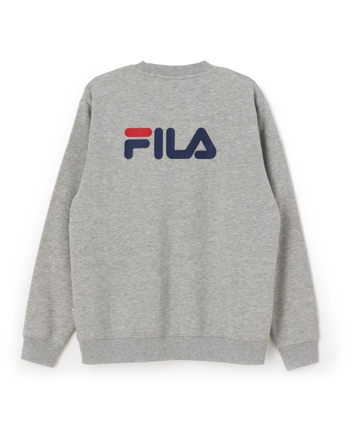 FILA（フィラ）の「LINEAR LOGO SWEAT SHIRT / リニアロゴ　グラフィックスウェットシャツ（スウェット・メンズ・グレー/ネイビー/ブラック・XL/L/M）」の7枚目の写真
