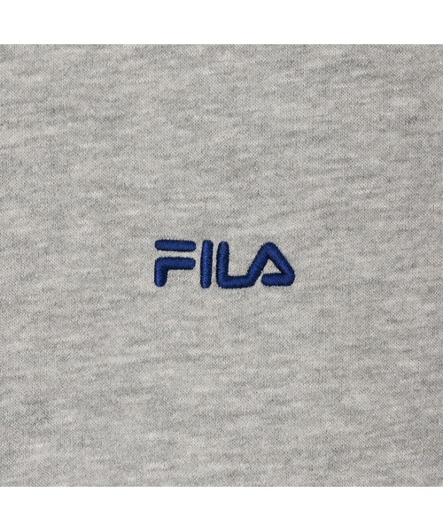 FILA（フィラ）の「LINEAR LOGO SWEAT SHIRT / リニアロゴ　グラフィックスウェットシャツ（スウェット・メンズ・グレー/ネイビー/ブラック・XL/L/M）」の8枚目の写真