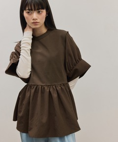 セール】【AAYUSHI（アユーシ） for SALON】別注ペプラムラッフルT
