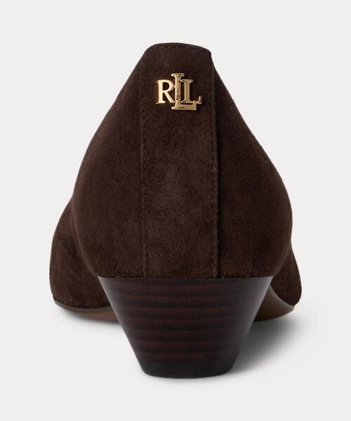 LAUREN RALPH LAUREN（ローレン ラルフ ローレン）の「Weslee スエード バレエ フラット（パンプス・レディース・ブラウン・5.5B/6B/6.5B/7B/7.5B）」の3枚目の写真