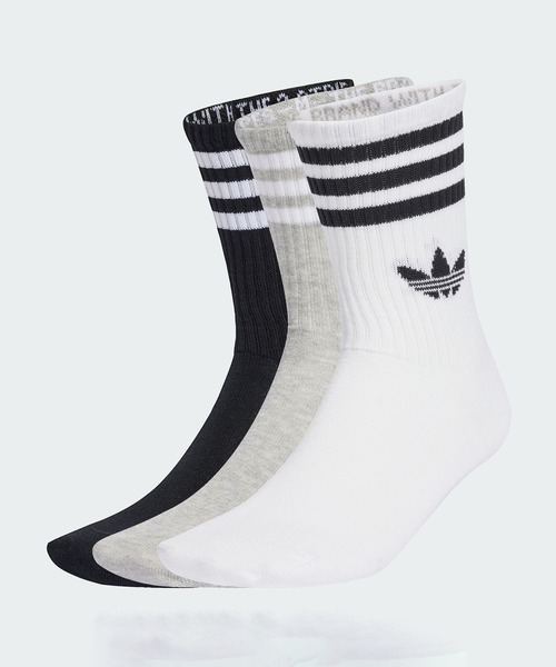 スリーストライプス クルーソックス 3足組 靴下 / アディダスオリジナルス adidas Originals
