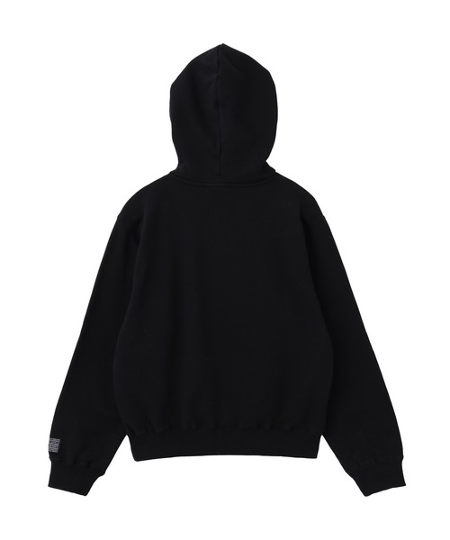 X-girl(エックスガール)の「MILLS LOGO LAYERED PATCH SWEAT HOODIE(パーカー・レディース・パープル/アッシュ/ブラック・S/M/L)」の8枚目の写真