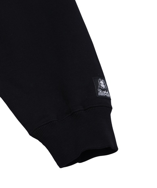 X-girl(エックスガール)の「MILLS LOGO LAYERED PATCH SWEAT HOODIE(パーカー・レディース・パープル/アッシュ/ブラック・S/M/L)」の11枚目の写真