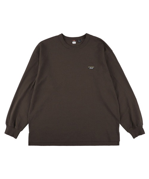 NANGA(ナンガ)の「NANGA/ナンガ ECO HYBRID BOX LOGO EMBROIDERY L/S TEE エコハイブリッドボックスロゴエンブロイダリー長袖Tシャツ ロンT 胸ロゴ刺繍 袖リブ 裾スリット シンプル ワンポイント メンズ レディース 2026年 秋 秋服 冬 冬服(Tシャツ/カットソー・メンズ・ホワイト/ブラック/ライトグレー/ブラウン・S/M/L/XL)」の4枚目の写真