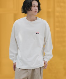 NANGA/ナンガ ECO HYBRID BOX LOGO EMBROIDERY L/S TEE エコハイブリッドボックスロゴエンブロイダリー長袖Tシャツ ロンT 胸ロゴ刺繍 袖リブ 裾スリット シンプル ワンポイント メンズ レディース 2026年 秋 秋服 冬 冬服