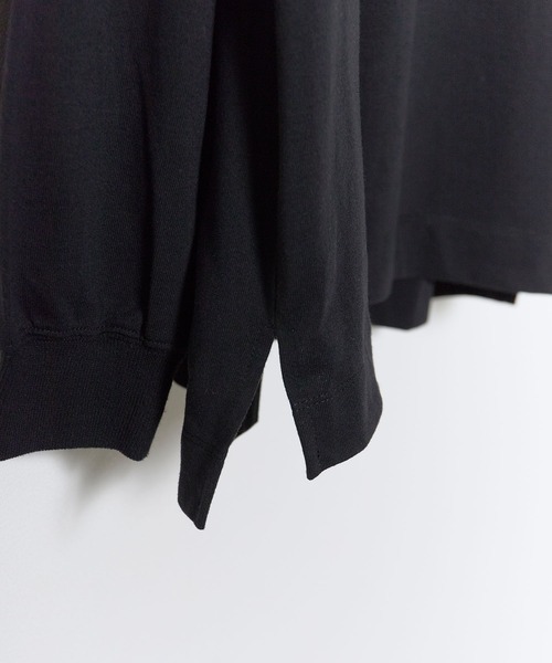 NANGA(ナンガ)の「NANGA/ナンガ ECO HYBRID BOX LOGO EMBROIDERY L/S TEE エコハイブリッドボックスロゴエンブロイダリー長袖Tシャツ ロンT 胸ロゴ刺繍 袖リブ 裾スリット シンプル ワンポイント メンズ レディース 2026年 秋 秋服 冬 冬服(Tシャツ/カットソー・メンズ・ホワイト/ブラック/ライトグレー/ブラウン・S/M/L/XL)」の7枚目の写真