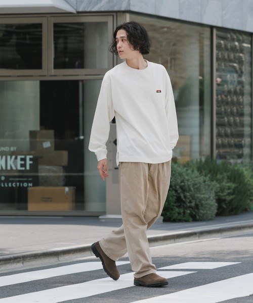 NANGA(ナンガ)の「NANGA/ナンガ ECO HYBRID BOX LOGO EMBROIDERY L/S TEE エコハイブリッドボックスロゴエンブロイダリー長袖Tシャツ ロンT 胸ロゴ刺繍 袖リブ 裾スリット シンプル ワンポイント メンズ レディース 2026年 秋 秋服 冬 冬服(Tシャツ/カットソー・メンズ・ホワイト/ブラック/ライトグレー/ブラウン・S/M/L/XL)」の11枚目の写真